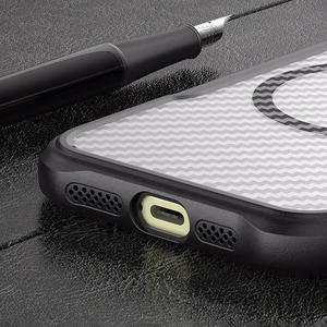 Силиконовый чехол Leading Series MagSafe для iPhone 16 Pro Max - чёрный