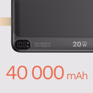 Kruger&Matz 40000 mAh Li-ion akupank QC ja PD-ga