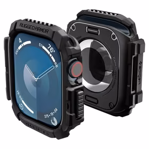 Чехол Spigen Rugged Armor для Apple Watch 10 (42mm) - чёрный
