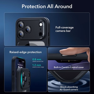 ESR Classic Hybrid MagSafe + Karastatud klaas Set jaoks iPhone 17 Pro - Clear Must