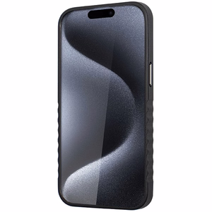 Audi Genuine Leather ümbris with MagSafe jaoks iPhone 15 Pro - must and punane