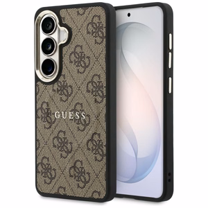 Guess ümbris 4G Embossed Ring MagSafe Samsung Galaxy S26 Plus jaoks pruun