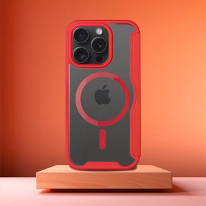 SMART MAG Kaaned Ümbris compatible with MagSafe jaoks IPHONE 15 Pro Max punane