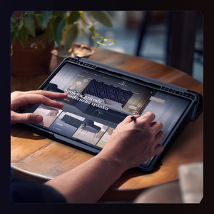 Nillkin Bumper Leather Ümbris Pro ümbris jaoks Samsung Galaxy Tab S9+ - must