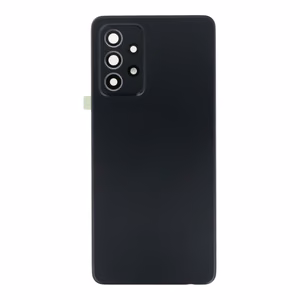 Задняя крышка Samsung A525 / A526 / A528 A52 4G / A52 5G / A52S 5G чёрная (со стеклом камеры) OEM
