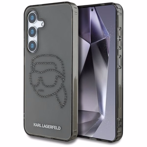 Ümbris Karl Lagerfeld Rhinestones Karl Head Logo Samsung Galaxy S25 must