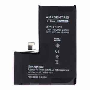 AmpSentrix Basic aku iPhone 13 Pro jaoks (suure mahutavusega 3250 mAh)
