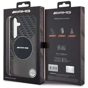 AMG läbipaistev Rhombs MagSafe Ümbris jaoks Samsung Galaxy S25 - must