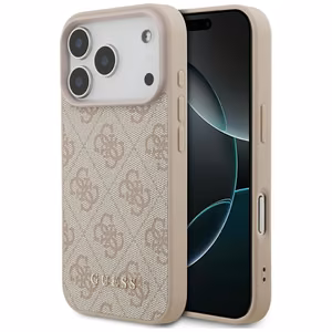 Guess Чехол для iPhone 17 Pro GUHCP17LG4GFPI (PU 4G Classic) розовый