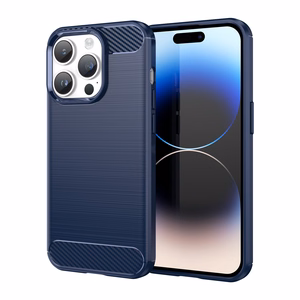 Carbon Case iPhone 14 Pro Max paindlik geelist tagakate sinine