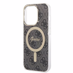 Guess GUBPP14LH4EACSK 4G Print MagSafe ümbrise ja laadija komplekt seadmele iPhone 14 Pro 6.1", must