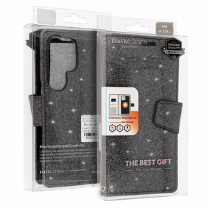 Glitter Magsafe Kaaned Ümbris jaoks Samsung Galaxy S23 Plus must