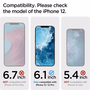Spigen Glas.tR EZ Fit karastatud klaas iPhone 12 / iPhone 12 Pro jaoks - 2 tk.