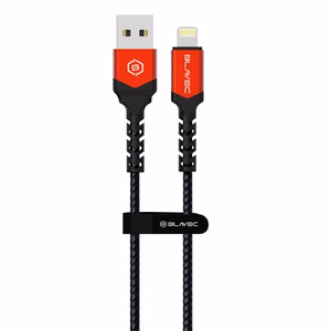 Blavec Kaabel Raptor braided - USB to Lightning - 2A 3 metres Apple CarPlay (CRA-UL2BR30) must-punane