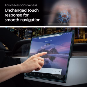 Spigen Glas.tR EZ Fit Karastatud klaas jaoks Tesla Model X 2022 / Model S 2021 - must