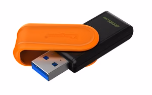 Kingston DataTraveler Exodia S USB 3.2 mälupulk, 256 GB, must / oranž