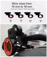 Phone Holder jaoks Motorcycle, Scooter Mirror Mount, 10-16mm