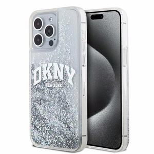 DKNY ümbris jaoks iPhone 15 Pro Max 6,7" DKHCP15XLBNAET valge HC liquid glitters w arch logo