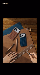 Benks Magnetic Armor Air Armor Grid Kevlar Ümbris Metal Frame 600D (0070) jaoks Iphone 17 Pro Max oranž