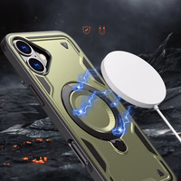 Hybrid Armor Trendy Ümbris with MagSafe jaoks iPhone 16 Plus - Roheline