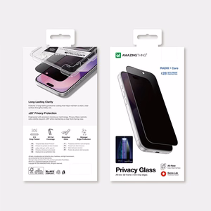 AmazingThing Radix +Care privaatsust kaitsev klaas koos paigaldusraamiga iPhone 18 Pro jaoks