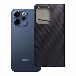 Klappkaanega Smart Case Book ümbris Oppo Reno 15F jaoks, must