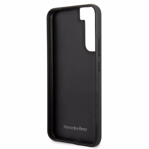 Mercedes nahast tähtede mustriga ümbris Samsung Galaxy S22+ jaoks - must