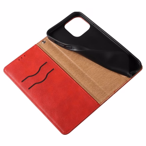 Magnet rihmaga ümbris iPhone 14 Pro Max Flip Wallet Mini Lanyard Stand Punane