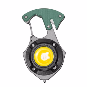 Mini flashlight LED keychain W5143 Type C with 2 screwdriver bits green