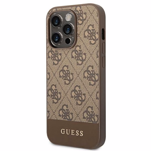 Guess GUHCP14LG4GLBR iPhone 14 Pro 6.1" pruun/pruun kõva korpus 4G Stripe Collection