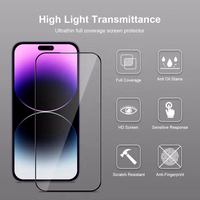 Karastatud klaas Full Glue Easy-Stick Box jaoks IPHONE 15 PRO MAX BLACK