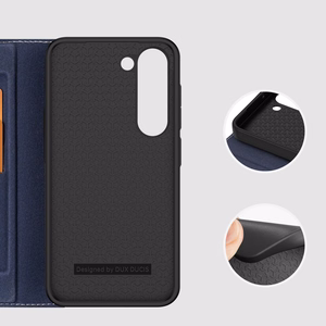 Dux Ducis Skin X2 чехол Samsung Galaxy S23+ флип-чехол кошелёк подставка синий