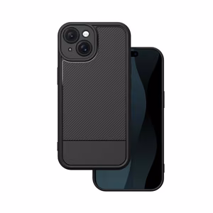 Simple Carbon ümbris jaoks iPhone 15 6,1" must