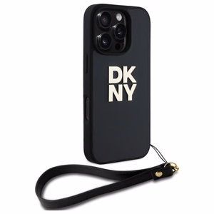 DKNY Wrist Strap Stock Logo iPhone 16 Pro Max Ümbris - Must