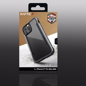 Raptic X-Doria Shield ümbris seadmele iPhone 14 Pro Max, tugevdatud, must