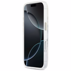 Guess IML Script Metal MagSafe Ümbris for iPhone 17 Pro Max - Clear