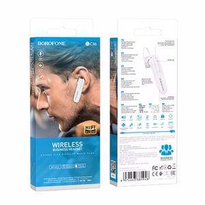 Borofone Bluetooth Headset BC36 Lucky Valge