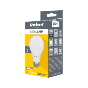 Rebel A60 LED bulb, 12 W, E27, 4000 K, 230 V