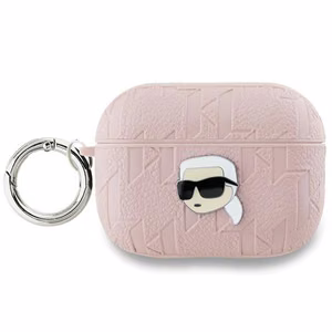 Karl Lagerfeld Monogram Karl Head ümbris jaoks AirPods Pro 2 - roosa