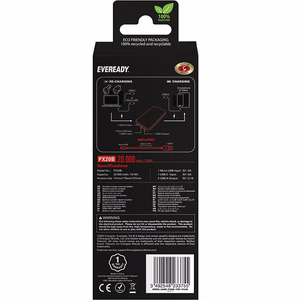 Eveready PX20B akupank, 20000 mAh, 2 × USB-A, must