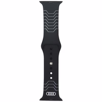 Rihm Audi Geometric Pattern Silicone Watch Strap jaoks Apple Watch 40/41/42mm must