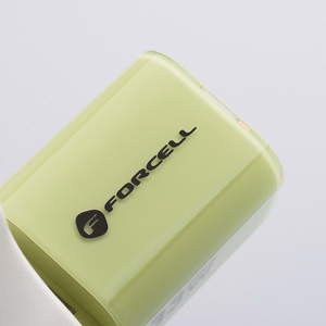 Phone laadija Forcell F-Energy GaN III Crystal Color USB C + USB A QC4.0 PD 33W + silikoon kaabel USB C to USB C VT-41 roheline