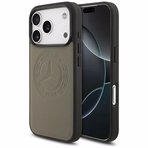 Mercedes Leather Vintage Logo MagSafe Ümbris jaoks iPhone 17 Pro - Beige