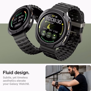 Spigen Liquid Air Ümbris jaoks Samsung Galaxy Watch 8 40mm - Matt Must