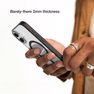 Incase Slim Case MagSafe'i toega ümbris iPhone 16 Plusile, must ja poolläbipaistev