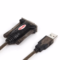 Unitek Y-105 jadakaabel must 1.5 m USB Type-A DB-9