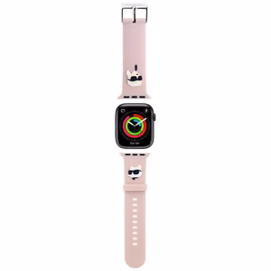 KARL LAGERFELD RIHM KLAWLSLKCNP APPLE WATCH 42/44/45/49MM ROOSA/ROOSA RIHM 3D RUBBER KARL&CHOUPETTE HEADS