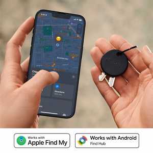 Chipolo POP vahetatava patareiga Bluetooth-jälgija iOS-ile ja Androidile, 4 tk, must