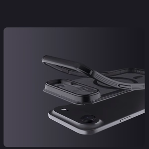 Nillkin CamShield Pro MagSafe Compatible Ümbris jaoks iPhone 17 Air - Läbipaistev Must