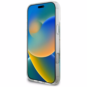 Guess Resin Flowers Glitter MagSafe iPhone 16 Pro Ümbris - Clear Roheline